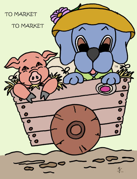 Read a few nursery rhymes this month - To Market, To Market, Mary Had a Little Lamb, This Little Piggy, and three more!